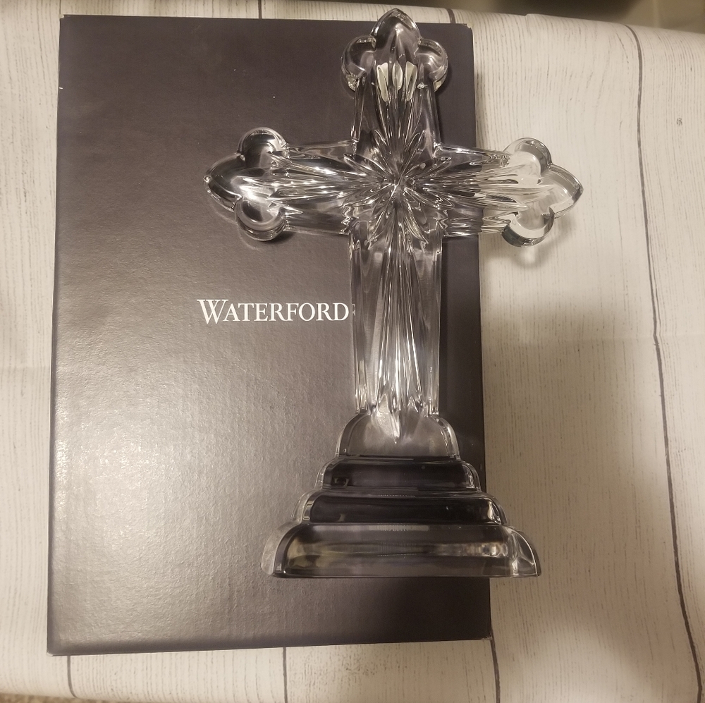Waterford crystal standing cross, brand new
